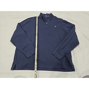 Polo Ralph Lauren estate rib 1/4 zip Pullover XL Navy Blue